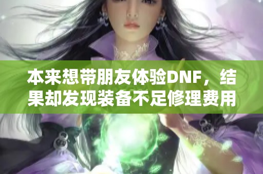 本来想带朋友体验DNF，结果却发现装备不足修理费用高昂