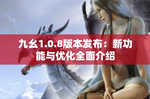 九幺1.0.8版本发布：新功能与优化全面介绍