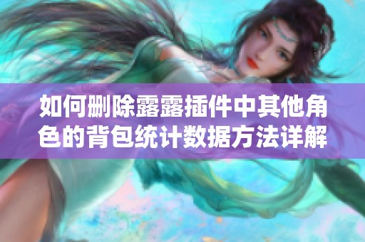 如何删除露露插件中其他角色的背包统计数据方法详解