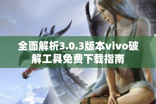 全面解析3.0.3版本vivo破解工具免费下载指南