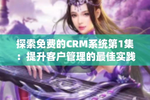 探索免费的CRM系统第1集：提升客户管理的最佳实践