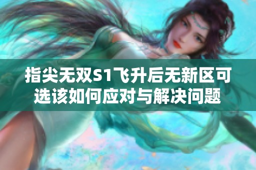 指尖无双S1飞升后无新区可选该如何应对与解决问题