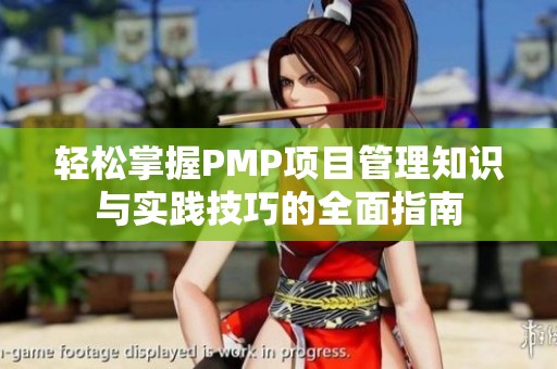 轻松掌握PMP项目管理知识与实践技巧的全面指南