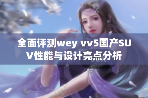 全面评测wey vv5国产SUV性能与设计亮点分析