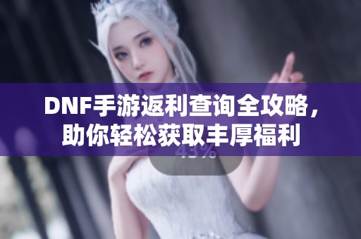 DNF手游返利查询全攻略，助你轻松获取丰厚福利