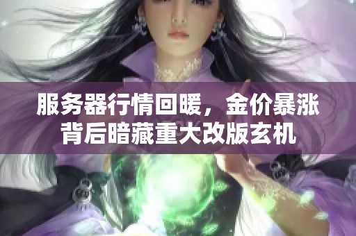 服务器行情回暖，金价暴涨背后暗藏重大改版玄机