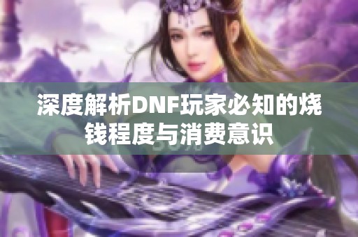 深度解析DNF玩家必知的烧钱程度与消费意识