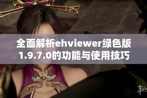 全面解析ehviewer绿色版1.9.7.0的功能与使用技巧