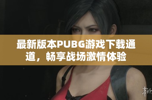 最新版本PUBG游戏下载通道，畅享战场激情体验