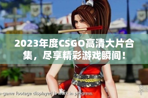 2023年度CSGO高清大片合集，尽享精彩游戏瞬间！