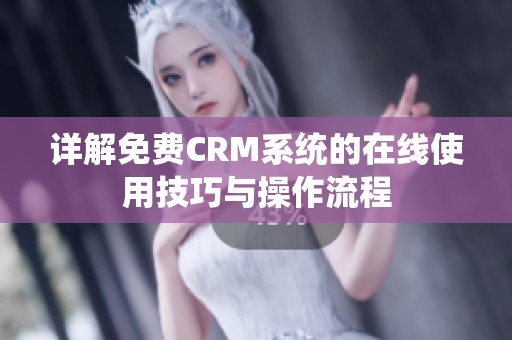 详解免费CRM系统的在线使用技巧与操作流程