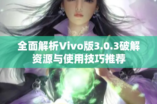 全面解析Vivo版3.0.3破解资源与使用技巧推荐