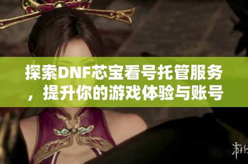 探索DNF芯宝看号托管服务，提升你的游戏体验与账号安全