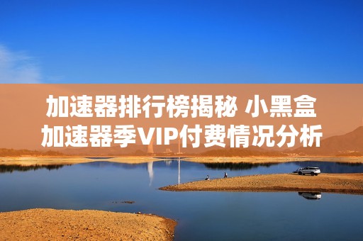 加速器排行榜揭秘 小黑盒加速器季VIP付费情况分析