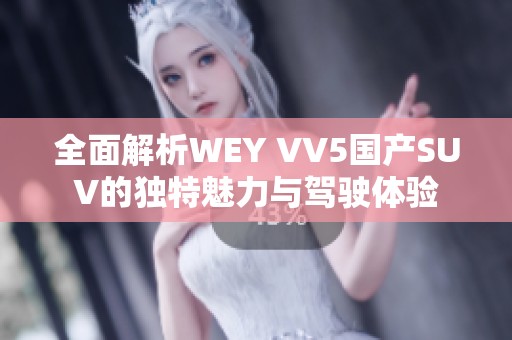 全面解析WEY VV5国产SUV的独特魅力与驾驶体验