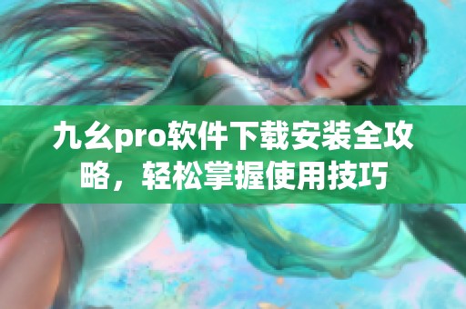 九幺pro软件下载安装全攻略，轻松掌握使用技巧