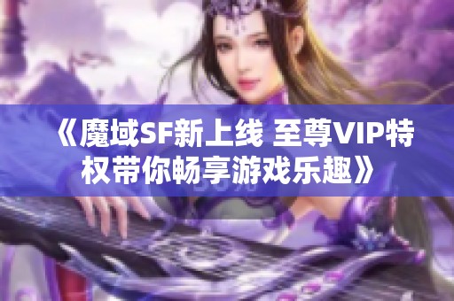 《魔域SF新上线 至尊VIP特权带你畅享游戏乐趣》