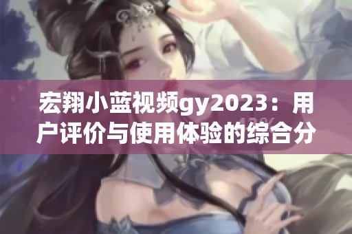 宏翔小蓝视频gy2023：用户评价与使用体验的综合分析