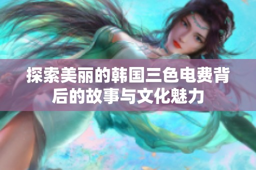 探索美丽的韩国三色电费背后的故事与文化魅力