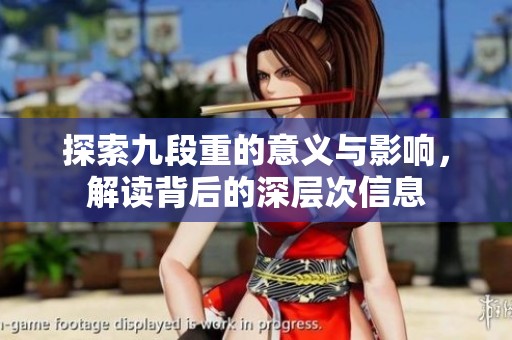 探索九段重的意义与影响，解读背后的深层次信息