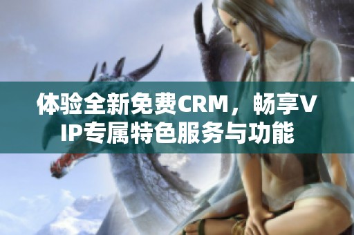 体验全新免费CRM，畅享VIP专属特色服务与功能