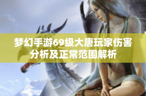 梦幻手游69级大唐玩家伤害分析及正常范围解析