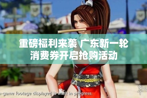 重磅福利来袭 广东新一轮消费券开启抢购活动