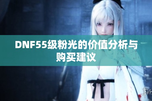DNF55级粉光的价值分析与购买建议