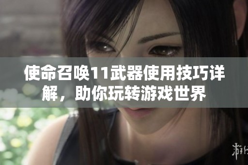 使命召唤11武器使用技巧详解，助你玩转游戏世界