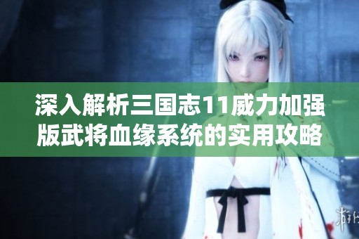 深入解析三国志11威力加强版武将血缘系统的实用攻略